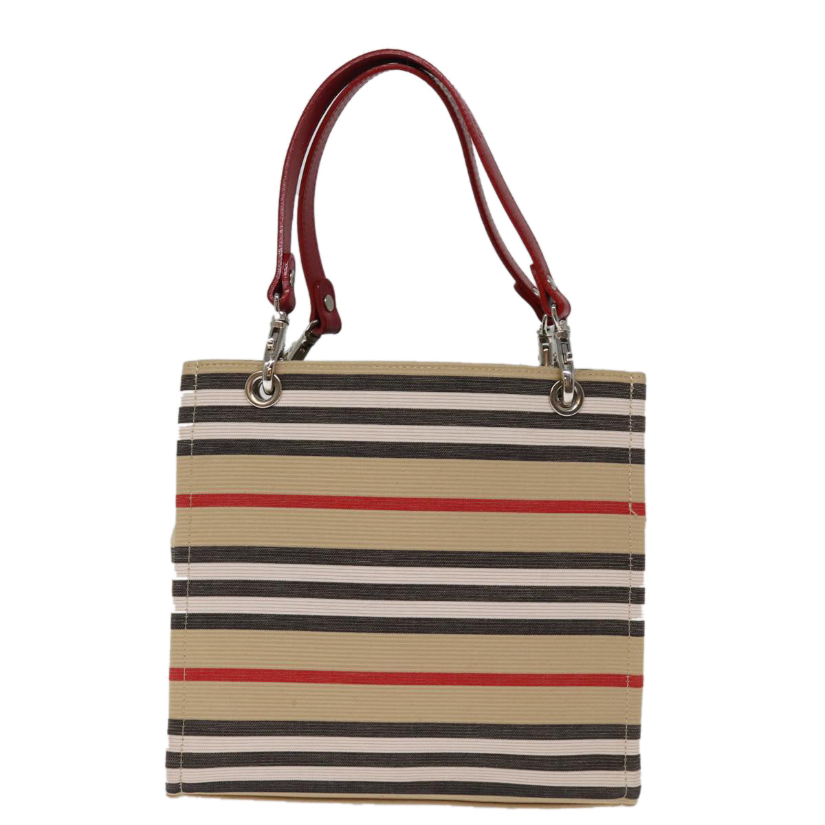 Burberry Cabas Brand Canvas White Handbag