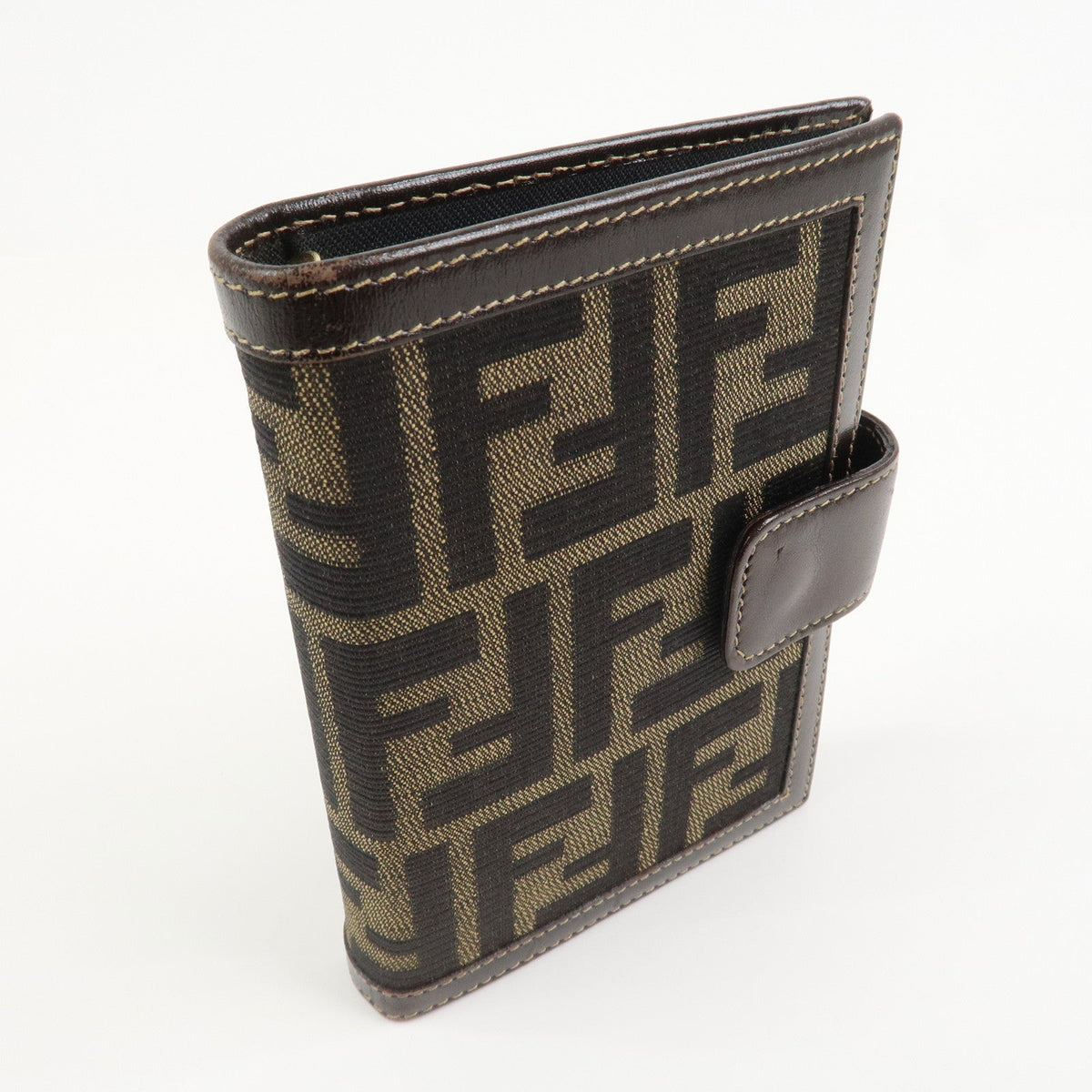 FENDI Zucca Canvas Leather Agenda Planner Cover Brown 30153 Rovelle Bags