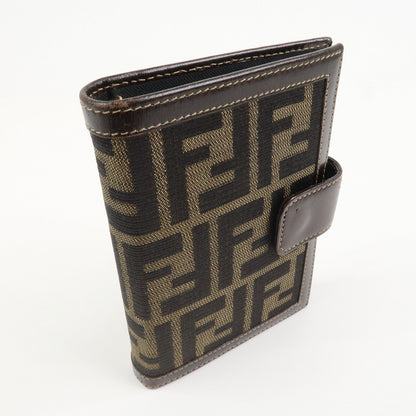 FENDI Zucca Canvas Leather Agenda Planner Cover Brown 30153 Rovelle Bags
