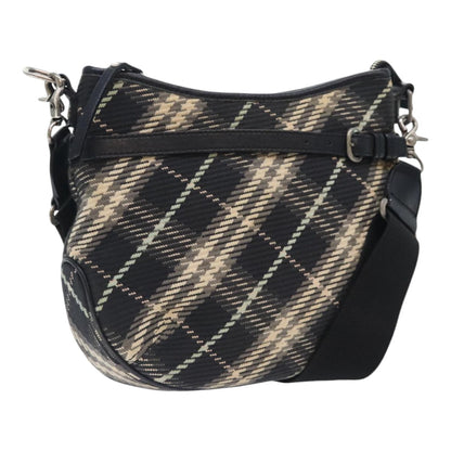 Burberry Nova Check Black Canvas Shoulder Bag ( )