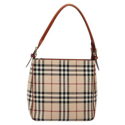 Burberry Nova Check Beige Wool Shoulder Bag ( )