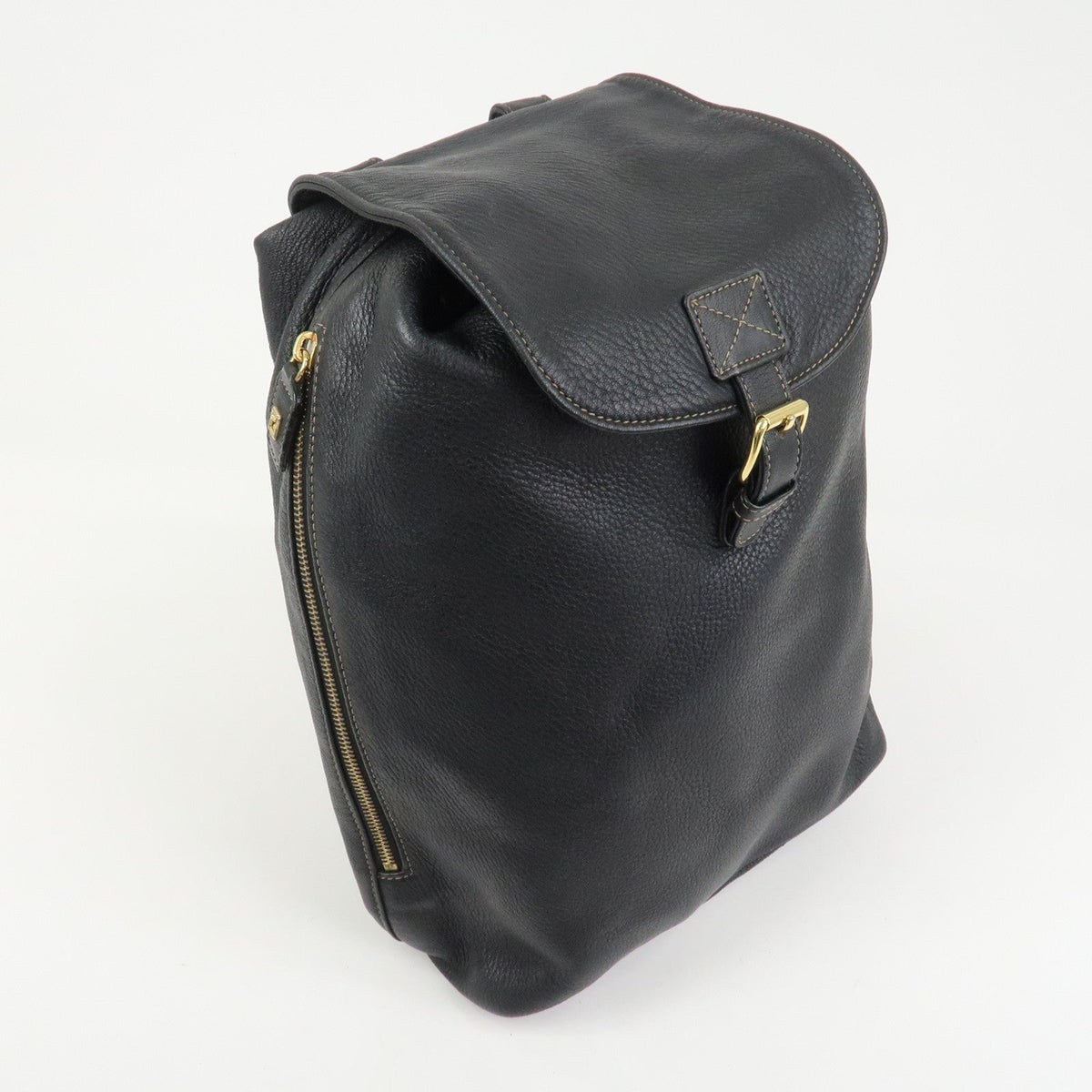 FENDI Logo Leather Backpack Rucksack Black 26063 Rovelle Bags