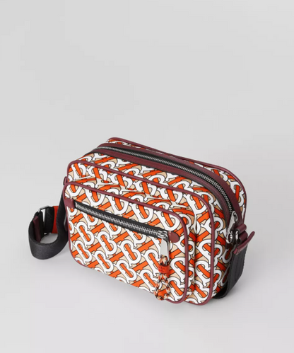 Burberry Print And Leather Crossbody Bag