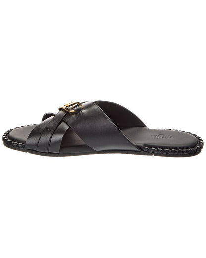 Fendi O'lock Motif Leather Sandal Rovelle Bags