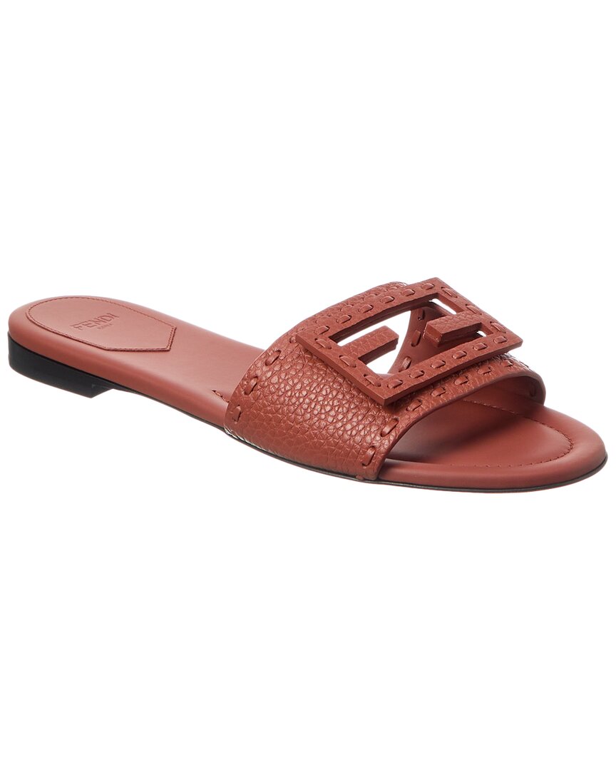 Fendi Ff Baguette Leather Sandal Rovelle Bags