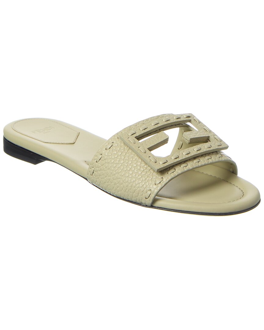 Fendi Ff Baguette Leather Sandal Rovelle Bags