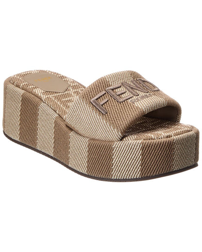 Fendi Sunshine Canvas Platform Sandal Rovelle Bags