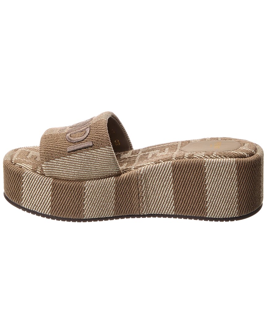 Fendi Sunshine Canvas Platform Sandal Rovelle Bags