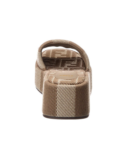 Fendi Sunshine Canvas Platform Sandal Rovelle Bags