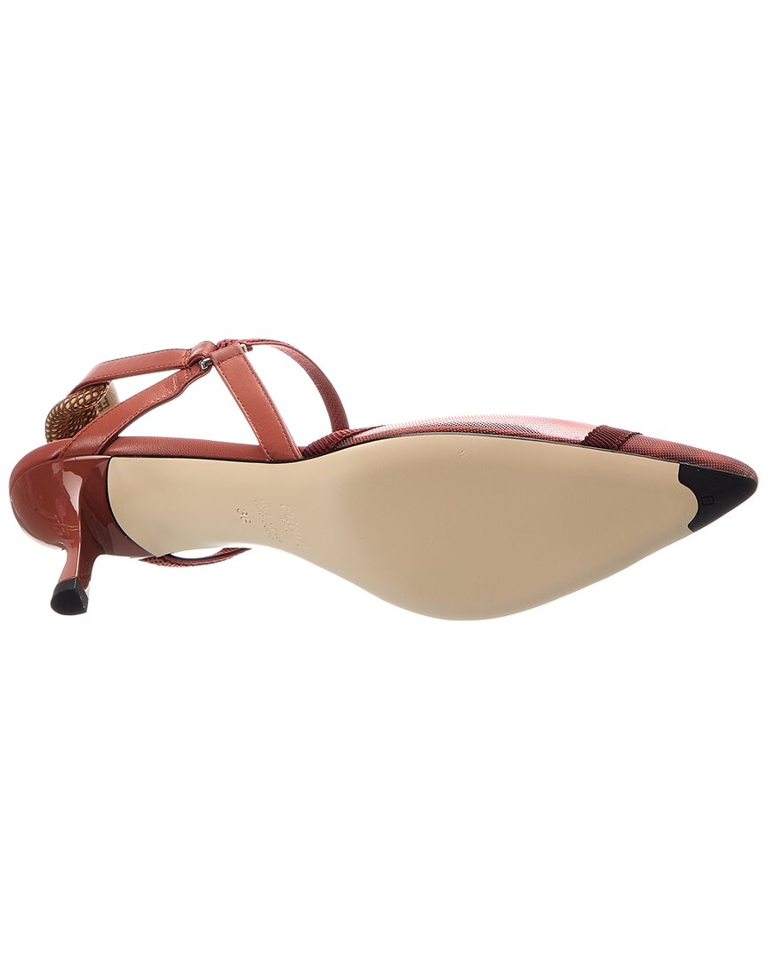 Fendi Colibri Lite Ff Mesh & Leather Slingback Pump Rovelle Bags