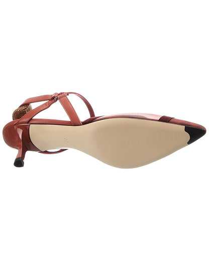 Fendi Colibri Lite Ff Mesh & Leather Slingback Pump Rovelle Bags