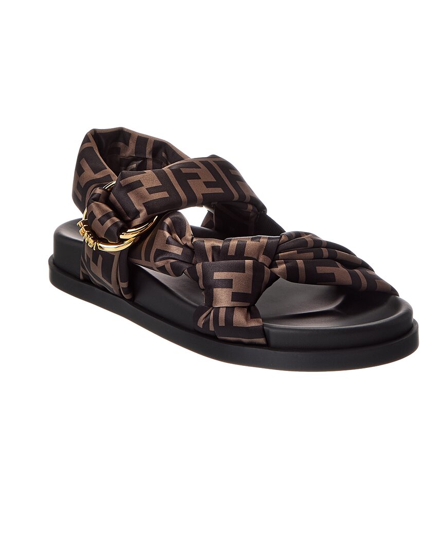 Fendi Feel Ff Satin Sandal Rovelle Bags