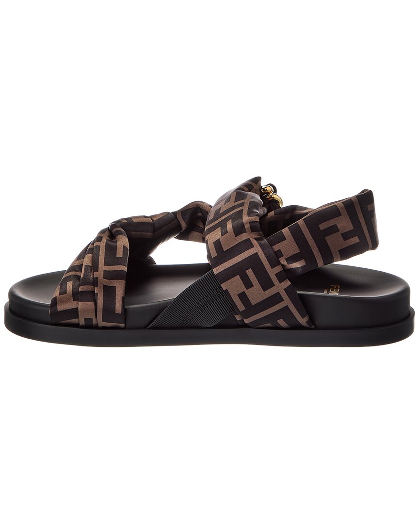 Fendi Feel Ff Satin Sandal Rovelle Bags