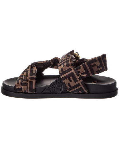 Fendi Feel Ff Satin Sandal Rovelle Bags