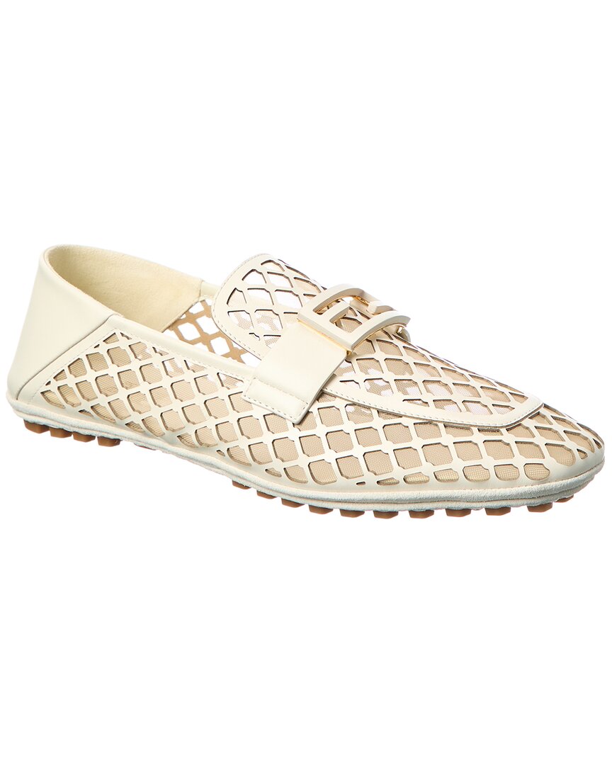 Fendi Baguette Leather & Mesh Loafer Rovelle Bags