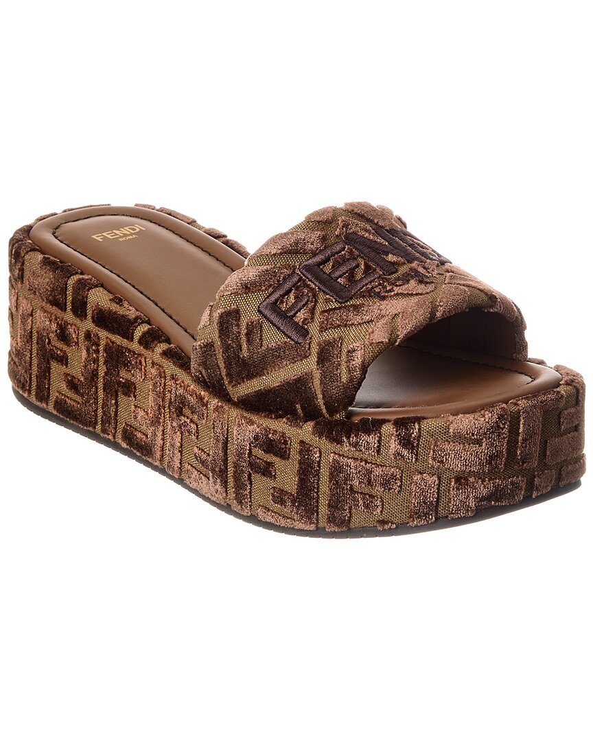 Fendi Sunshine Velvet Platform Sandal Rovelle Bags