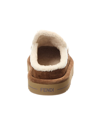 Fendi Apres Ff Suede & Shearling Mule Rovelle Bags
