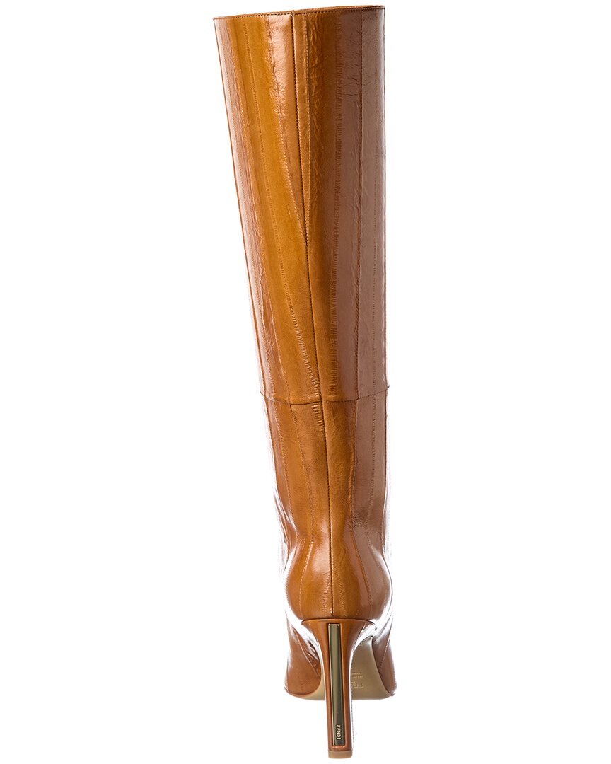 Fendi Arco Leather Knee-High Bootie Rovelle Bags