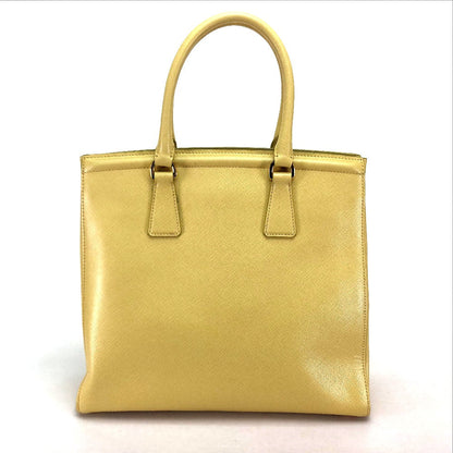 Prada Handbag B2411M Safiano Leather Yellow Shoulder Bag Women Rovelle Bags
