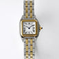 PANTHERE DE CARTIE 22MM QUARTZ GOLD STEEL WHITE DIAL