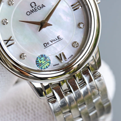 DEVILLE PRESTIGE 27MM QUARTZ STEEL CASE MOP DIAL