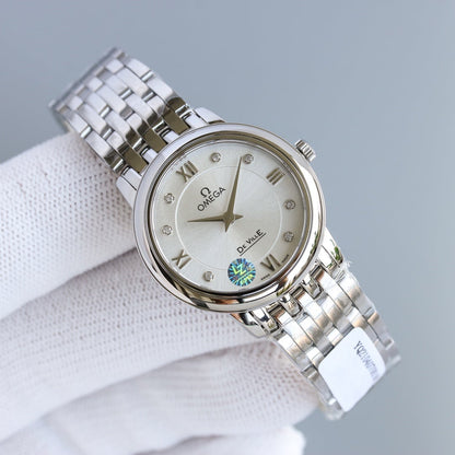 DEVILLE PRESTIGE 27MM QUARTZ STEEL CASE MOP DIAL