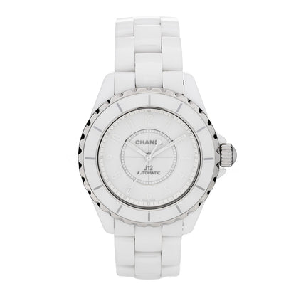 Stainless Steel Ceramic 38mm J12 Phantom Automatic Watch White