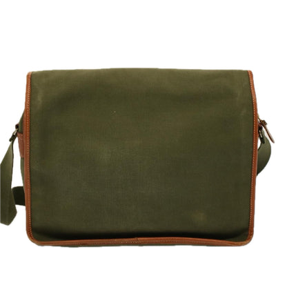 Burberry Brand Canvas Green Shoulder Bag
