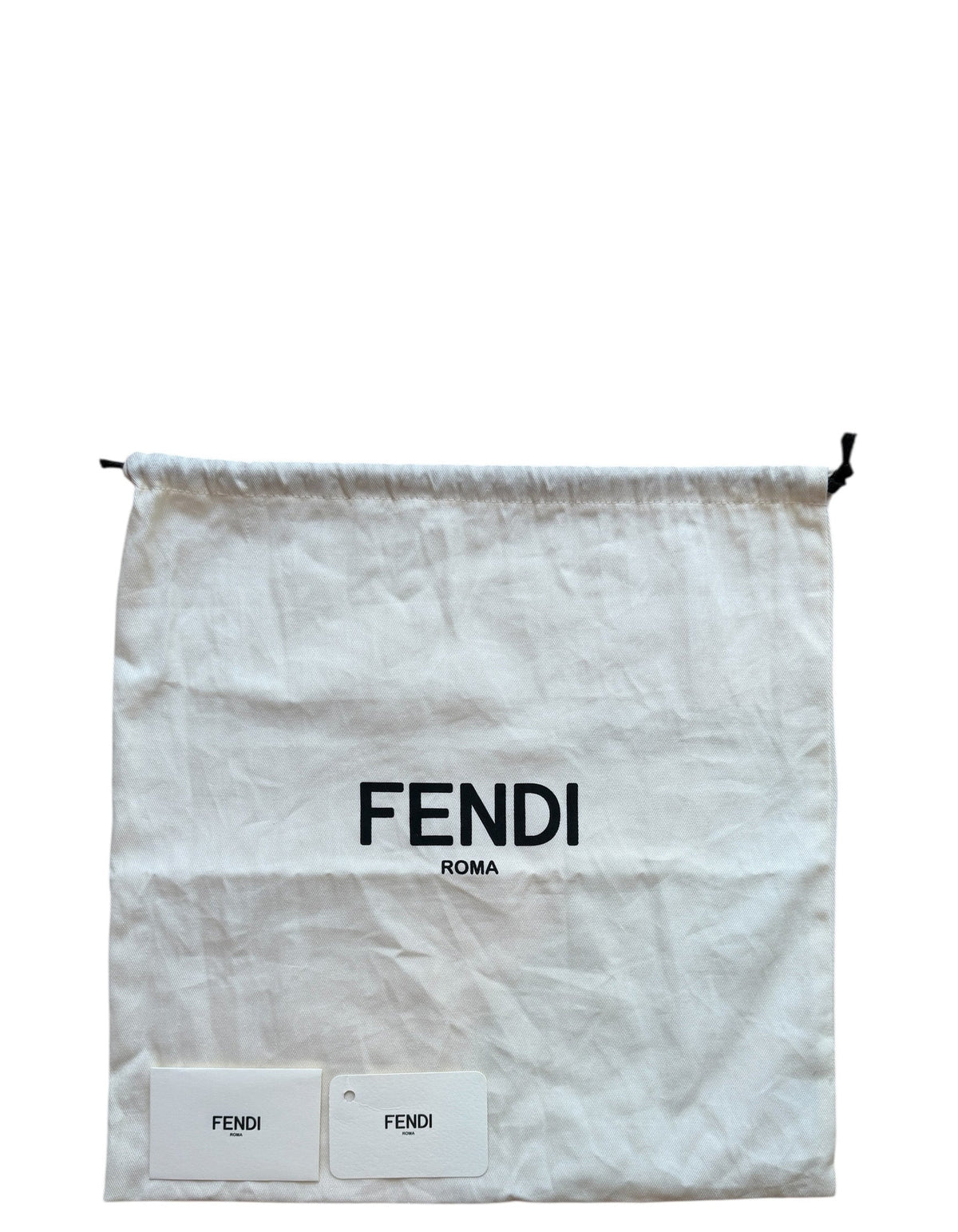 Fendi Black Embossed Logo 1974 Medium Baguette NM Bag Rovelle Bags