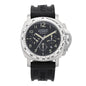 Stainless Steel Rubber 44mm Luminor Daylight Chronograph Automatic Watch Black PAM00250