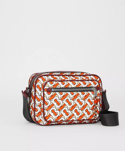 Burberry Print And Leather Crossbody Bag