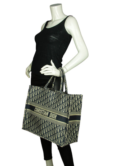 Dior Book Tote Oblique Blue Tote Bag Style 14 Rovelle Bags