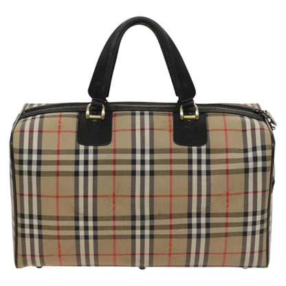 Burberry Nova Check Beige Canvas, Leather Travel Bag ( )