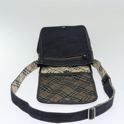 Burberry Nova Brand Canvas Blue Shoulder Bag Style 2