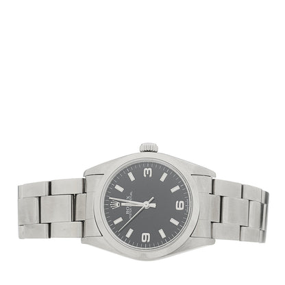 Stainless Steel 31mm Oyster Perpetual Watch Black 77080