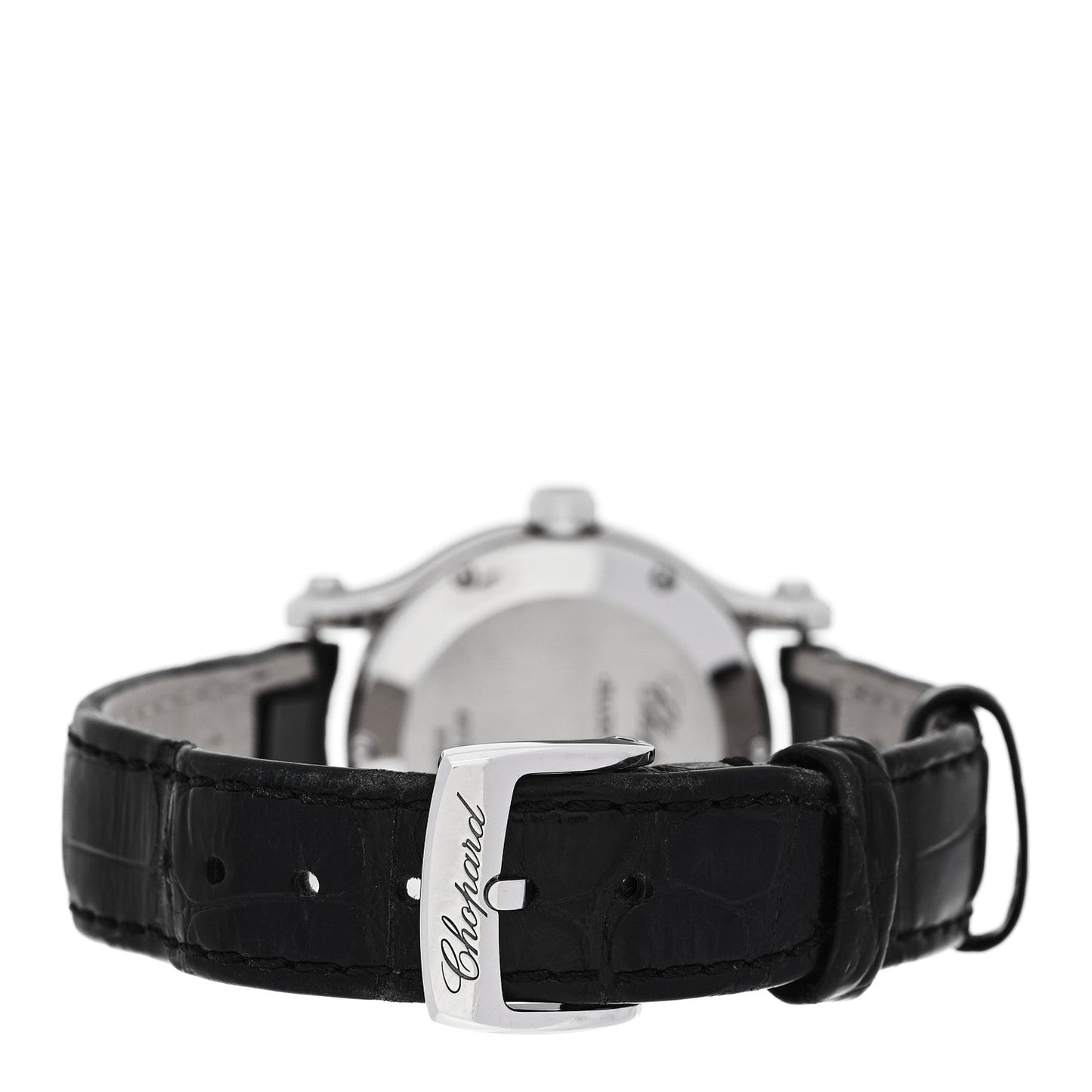 Stainless Steel Alligator 3 Diamond 30mm Happy Sport Quartz Watch