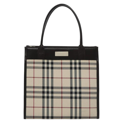 Burberry Nova Check Beige Canvas Handbag ( )