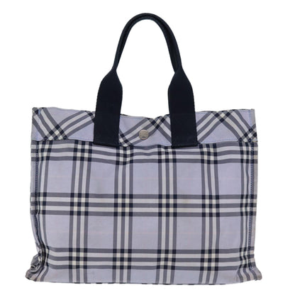 Burberry Nova Check Blue Synthetic Handbag ( )