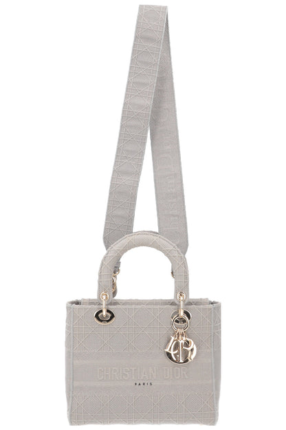 Christian Dior Lady D-Lite Bag Medium Grey Rovelle Bags