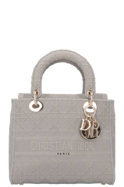 Christian Dior Lady D-Lite Bag Medium Grey Rovelle Bags