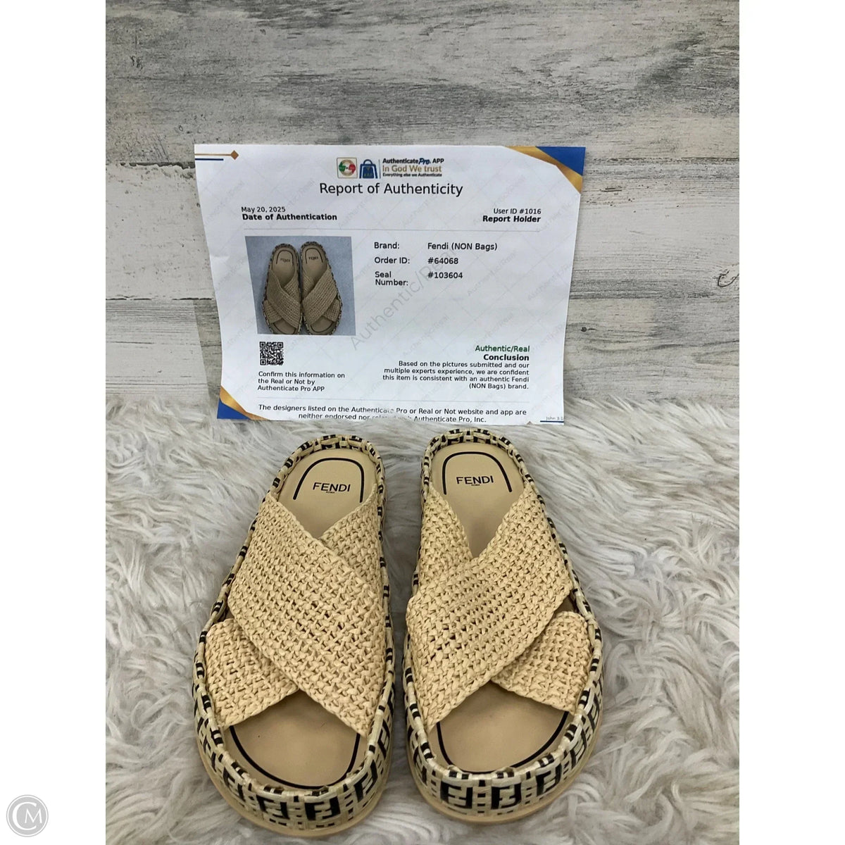 Sandals Luxury Designer By Fendi In Tan, Size: 8 Rovelle Bags