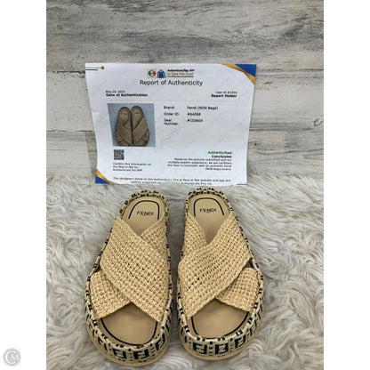 Sandals Luxury Designer By Fendi In Tan, Size: 8 Rovelle Bags