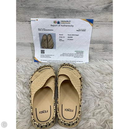 Sandals Luxury Designer By Fendi In Tan, Size: 8 Rovelle Bags