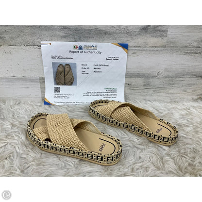 Sandals Luxury Designer By Fendi In Tan, Size: 8 Rovelle Bags