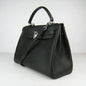 Luxury Hermes Kelly 32Cm Togo Leather Handbag 6108 Black Silver