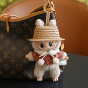 (Baby + clothes) Sitting party baby clothes plush vinyl face doll bag pendant girl gift