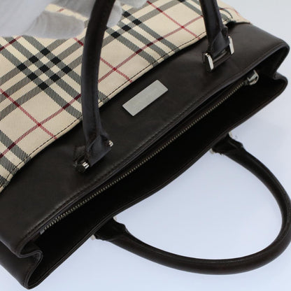 Burberry Link Brand Check White Tote Bag