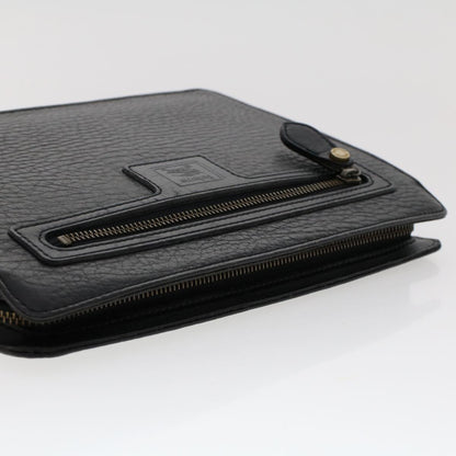 Burberry Brand Leather Black Clutch Bag Style 7