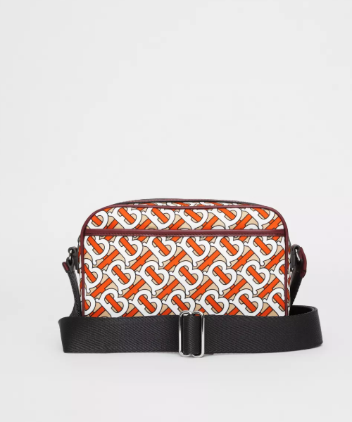 Burberry Print And Leather Crossbody Bag