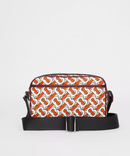 Burberry Print And Leather Crossbody Bag